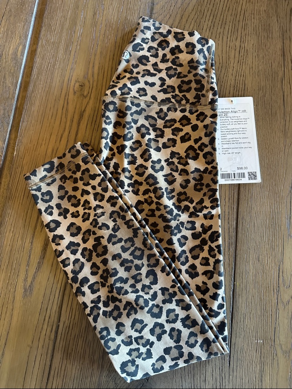 lululemon athletica Kids Leopard Print Leggings - Tan & Black